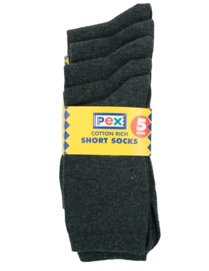 Ankle Socks 5 pack - Charcoal (Worn with Trousers)